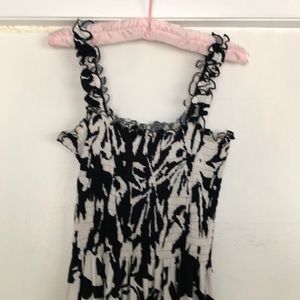 Black/white maxi dress